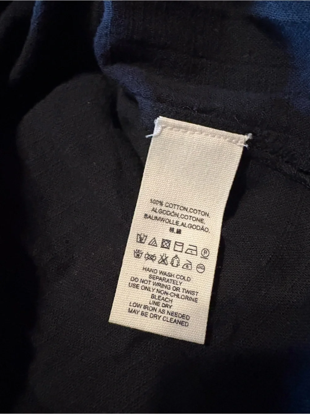 Free People Black Cotton Tunic with Subtle Label Detail